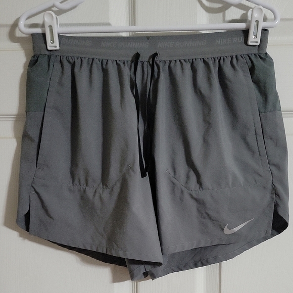 Nike Dri Fit Gray Running Shorts Women's - Picture 2 of 16